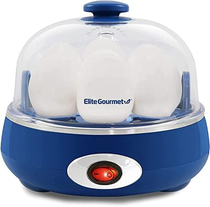  Elite Gourmet EGC-007B# Rapid Egg Cooker, 7 Easy-To-Peel, Hard, Medium, Black & ESM2207 Maxi-Matic Sandwich Panini Maker Grilled Cheese Machine Tuna Melt Omelets Non-Stick Surface, 2 Slice, Black