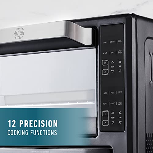  Performance 12-in-1 Air Fry Toaster Oven With Dual Zone 12" Pizza Drawer Oven Combo,Digital Precision Controls, Dark Stainless
