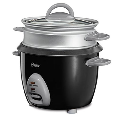 Oster® 6-Cup Rice Cooker With Steam Tray, Black (CKSTRCMS65)