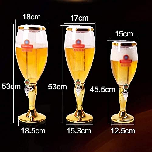  Beer Dispenser Drinks Dispenser Beer Dispenser,Beer Keg Beer Dispenser Beer Tower Dispenser Draft Beer Kegerator Perfect For Parties And Game Day For Party (Color : Gold, Size : 1.5L)