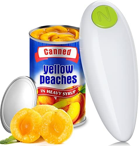  Smooth Edge Electric One-Touch Can Opener, Food-Safe Automatic Can Openers For Kitchen Fits Almost All Can Sizes, Hands Free Battery Can Openers Prime For Seniors With Arthritis