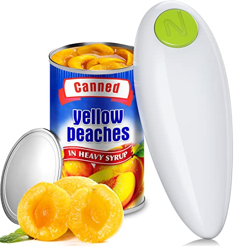 Smooth Edge Electric One-Touch Can Opener, Food-Safe Automatic Can Openers For Kitchen Fits Almost All Can Sizes, Hands Free Battery Can Openers Prime For Seniors With Arthritis