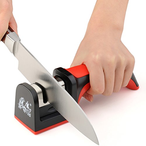  Two Stage Carbide & Ceramic Grit Kitchen Knife Sharpener T1206TC