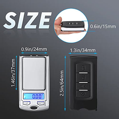  Mini Portable Gram Scale 200g/ 0.01g Mini Digital Pocket Scale Car Key Shape Electronic Scale With Battery For Jewelry, Herb, Food (4)