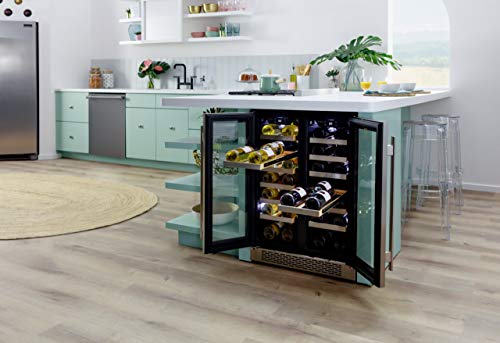  42 Bottle 24" Dual Zone French Door Built-In Wine Cooler
