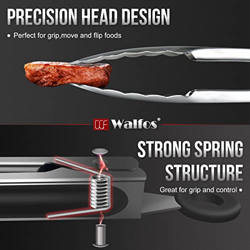  17 Inch Extra Long Grill Tongs, Ultimate Stainless Steel BBQ Tongs For Grilling, Cooking, BBQ/Barbecue, Buffet And Turning Food