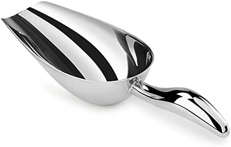  Ice Scoop For Freezer,Stainless Steel Ice Scoop For Ice Machine,Small Metal Ice Scoop For Ice Maker Kitchen Bar Party Wedding,Heavy Duty,Dishwasher Safe,8 OZ Utility Metal Scoop