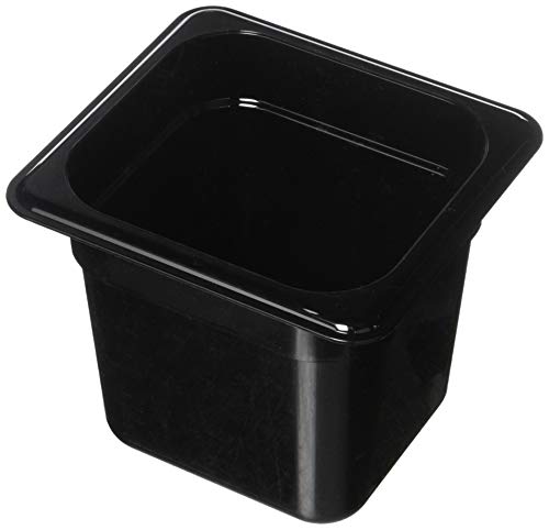  Cambro 66HP110 Black 1/6 Size 6" High Heat H-Pan