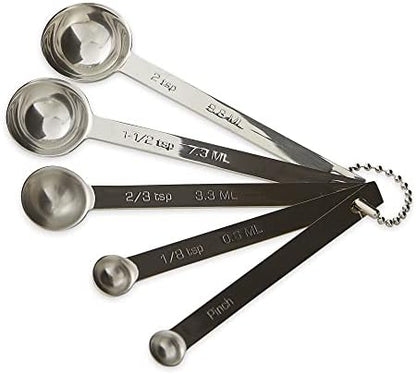  Endurance Stainless Steel Spice Measuring Spoons, Set Of 6 | 1/8 Tsp To 1 Tbsp Measurements | Nest For Easy Storage | Dishwasher Safe | Dry Or Liquid | Baking Or Cooking