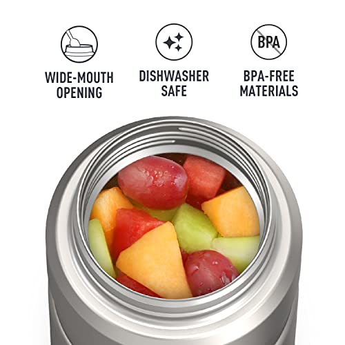 Thermos Stainless King Vacuum-Insulated Food Jar, 24 Ounce, Matte Steel