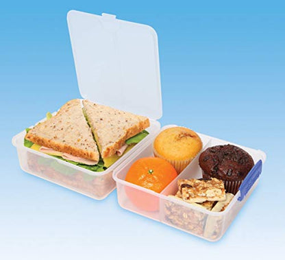 Sistema Lunch Collection Lunch Cube, 47.3 Oz./1.4 L, Clear/Blue