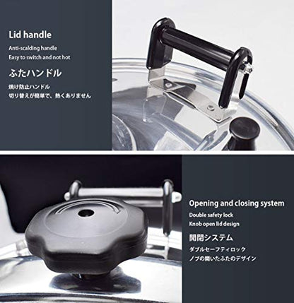  Aluminum Alloy Pressure Cooker, Professional Explosion-proof Large-capacity Household And Commercial Quick Cooking Pot, Suitable For Kitchen, Restaurant, School Canteen, 18L, 25L, 33L, 50L