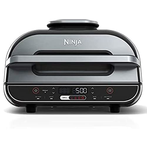  Ninja Foodi 5 In 1 Indoor Grill And Air Fryer With Surround Searing, Removable Grill Gate, Crisper Basket, Cooking Pot, And Smoke Control System