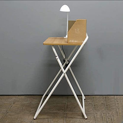  EYHLKM Outdoor Portable Folding Table, Home Computer Desk Study Desk Folding Desk Small Square Table