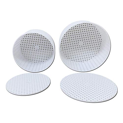  Cheese Molds With Followers For Making Soft And Semi-Hard Cheeses - Set Of 2