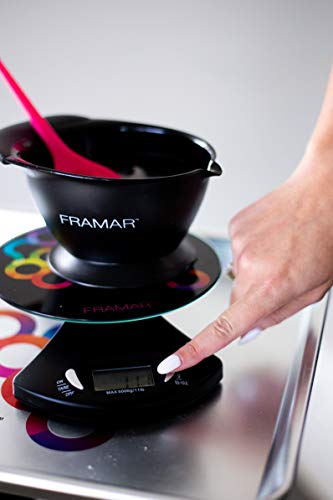  Ramar Digital Scale, Hair Color Scale, Kitchen Scale, Food Scale, Gram Scale - Elegant Black
