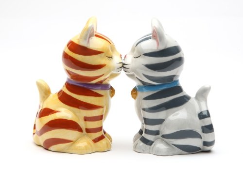  KittensMagnetic Ceremic Salt And Pepper Shakers