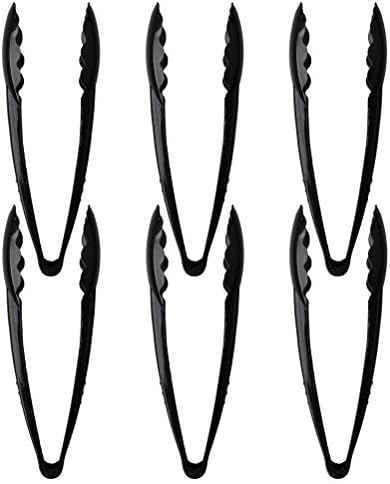  6 PCS Clear Plastic Serving Tongs, 6.3 Inch Mini Serving Utensils Plastic Tongs Ice Tongs For Buffet Bar Kitchen BBQ Appetizers Pastries