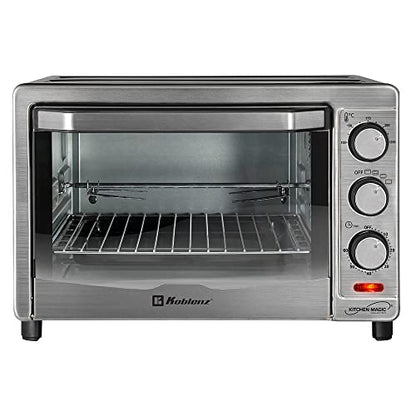  HKM-1500 R 24-Liter Kitchen Magic Collection Oven With Rotisserie, One Size, Silver