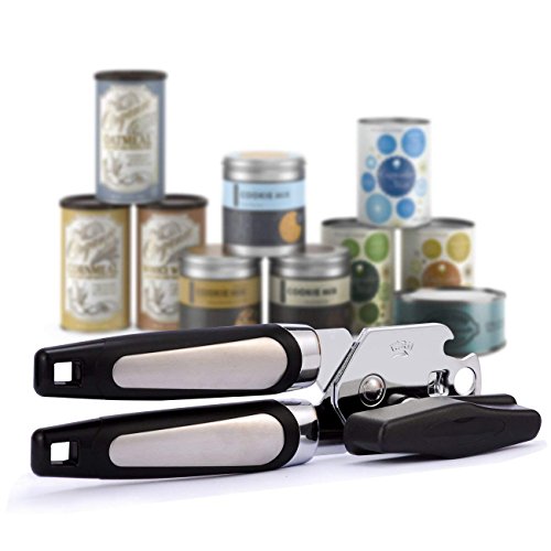  Can Opener Handheld Strongest Heaviest Duty, Manual Can Opener Ergonomic Designed Comfort Grips, Sharp Cutting Wheel For Smooth Edge Cut,with Large Turn Knob, Easy To Use