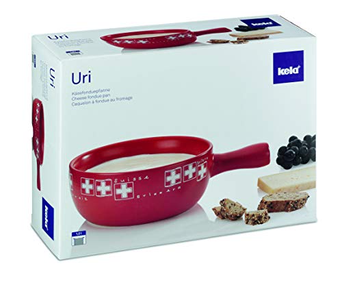  (ケラ) 2L Red Uri Fondue Pot, サイズ:∅22.5×32×H10cm