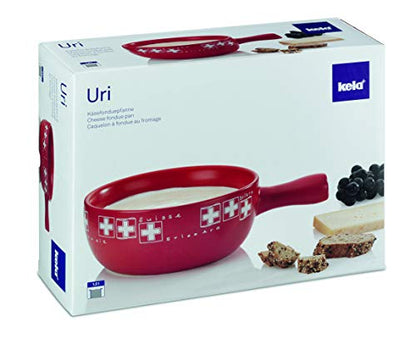  (ケラ) 2L Red Uri Fondue Pot, サイズ:∅22.5×32×H10cm