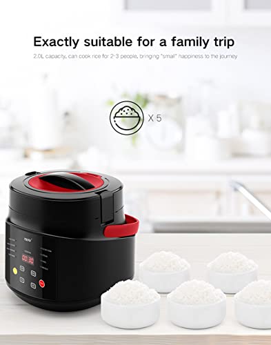  12V/24V Universal Car Rice Cooker, Portable Mini Rice Cooker, 2L Small Electric Rice Cooker And Steamer, Perfect For RV, Truck(Black)