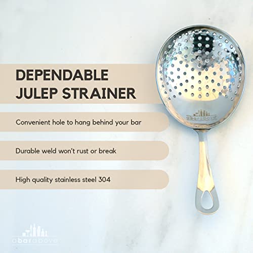  Cocktail Strainer Set – 3 Piece Stainless Steel Bar Strainer Set (Hawthorne Strainer, Julep Strainer & Fine Mesh Strainer) - Durable Bar Tools – Ergonomic Bar, Home Strainers For Kitchen