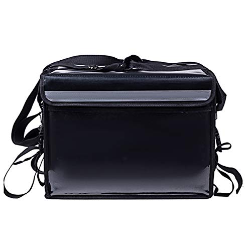  Insulated Food Delivery Bag Waterproof Portable Insulated Grocery Tote Food Warmer Bag Takeaway Box For Restaurant Delivery Grocery Shopping (Black)
