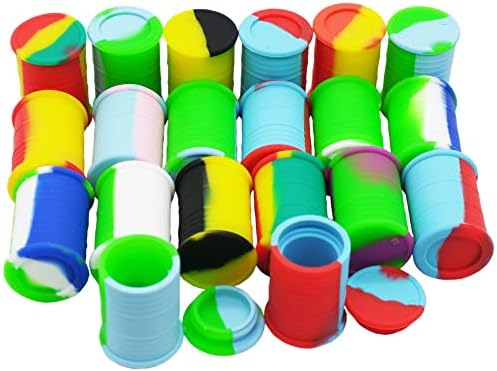  Pearwell 11ml Barrel Silicone Wax Concentrate Containers Non-stick Storage Jars Multi-use (25)