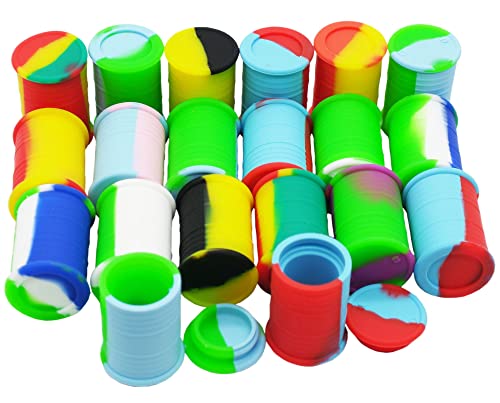  Pearwell 11ml Barrel Silicone Wax Concentrate Containers Non-stick Storage Jars Multi-use (25)