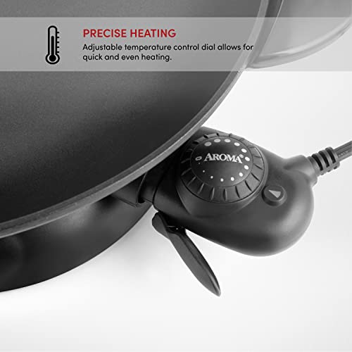  Aroma Housewares AEW-307 Electric Wok, 5 Qt, Black