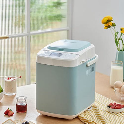  Mbj Bread Maker Bread Maker Home Automatic Kneading And Fermentation Intelligent Kneading Multifunctional Breakfast Machine Toaster (Color : Blue, Size : UK)