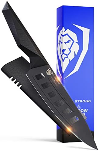  Chef Knife - 8 Inch - Shadow Black Series - Black Titanium Nitride Coated - Razor Sharp Kitchen Knife - High Carbon 7CR17MOV-X Vacuum Treated Steel - Sheath - NSF Certified