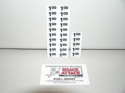  (25) Snack Vending Machine $1.00 / $1.05 Price Labels!