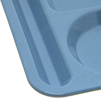  Left-Hand Heavyweight 6-Compartment Melamine Tray 10" X 14" - Sandshade