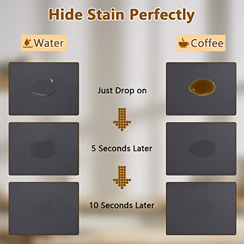  Coffee Mat Absorbent Coffee Bar Mat For Kitchen Hide Stain Rubber Backed,Super Absorbent Draining Mat,12" X 19" Coffee Bar Accessories Fit Under Coffee Pot