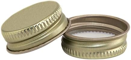  - 28-WM-15 28mm White Metal Screw Caps With Plastisol Liner - Pack Of 15 Leak Proof Lids