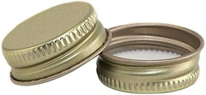  - 28-WM-15 28mm White Metal Screw Caps With Plastisol Liner - Pack Of 15 Leak Proof Lids