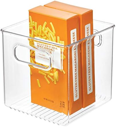  IDesign BPA-Free Plastic Deep Kitchen Storage Bin With Handles, Spice Rack