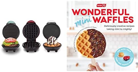 Dash Mini Maker Waffle Maker + Griddle, 2-Pack Griddle + Waffle Iron - Aqua