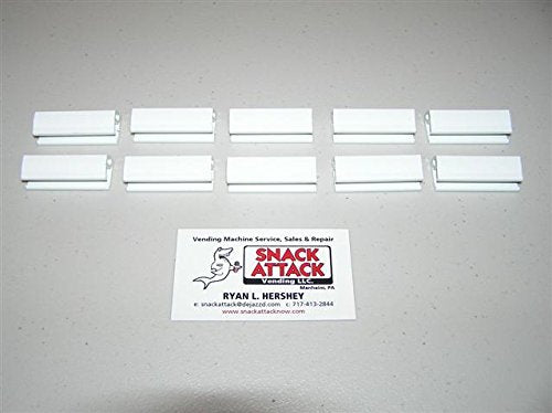  (10) VENDO 511 & 720 SODA Vending Machine"CAN" Gauge BAR Clips (White) /!