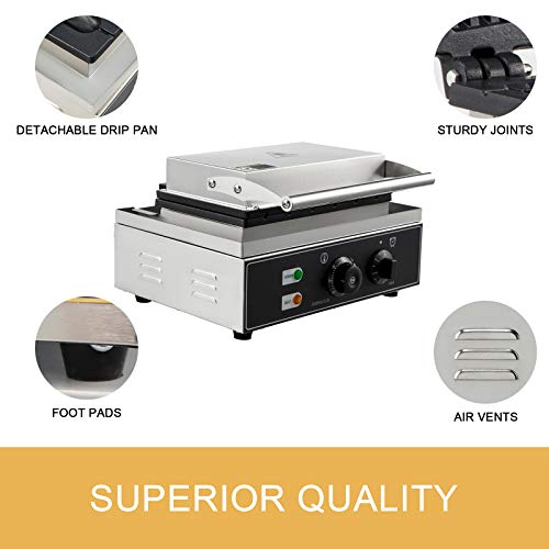  Commercial Rectangle Waffle Maker 10pcs Nonstick Electric Waffle Maker Machine Stainless Steel 110V Temperature And Time Control Heart Waffle Maker Suitable For Restaurant Snack Bar