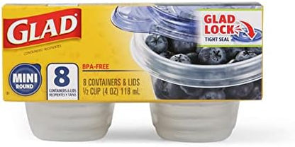  Ware Deep Dish Food Storage Containers | Large Rectangle Food Storage, Food Containers Hold Up To 64 Ounces Of Food | Glad Containers With Glad Lock Tight Seal, 3 Count