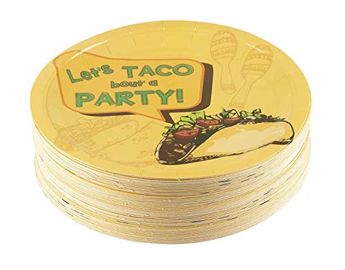 Cinco De Mayo Paper Plates, Let’s Taco Bout A Party (9 In, 80 Pack)