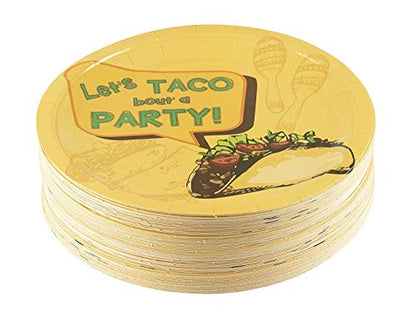  Cinco De Mayo Paper Plates, Let’s Taco Bout A Party (9 In, 80 Pack)