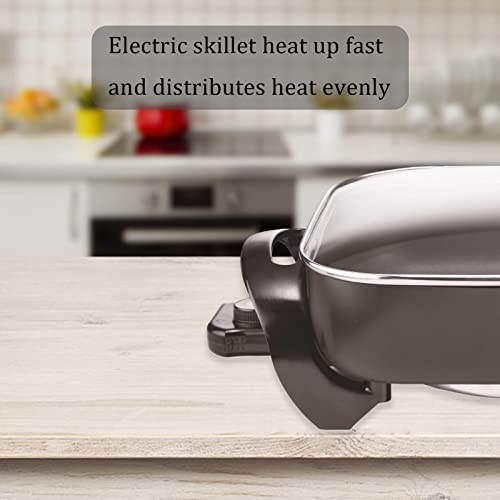  Large Capacity Nonstick Electric Skillet - Serves 4 To 6 People (16 Inch)