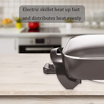 Large Capacity Nonstick Electric Skillet - Serves 4 To 6 People (16 Inch)