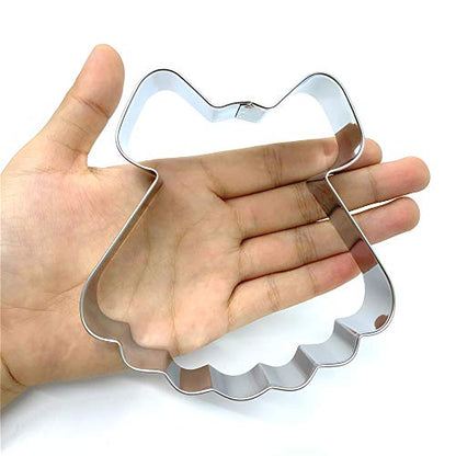  Princess Dress Cookie Cutter - 4 X 4.2 Inches - Stainless Steel