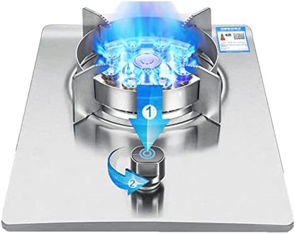  33CM Gas Stove 1 Head 7.2KW 9 Pots With Flameout Protection Home Kitchen Tempered Glass Camping Independent Stove (Size : NG)